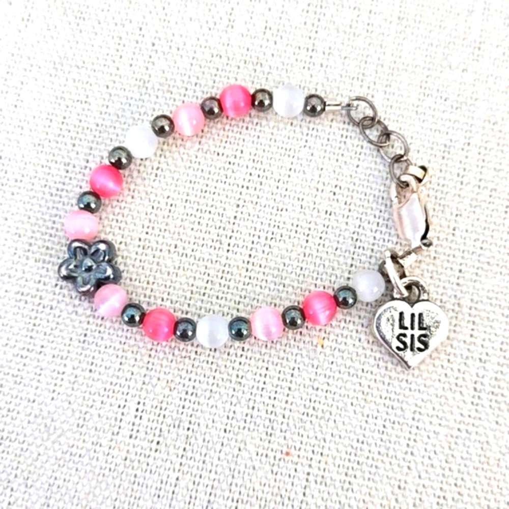 Sterling Silver Charm & Bead Bracelet
